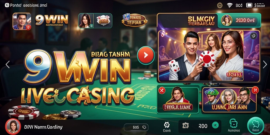 Tampilan langsung gameplay kasino di 9WIN yang memukau dan interaktif.