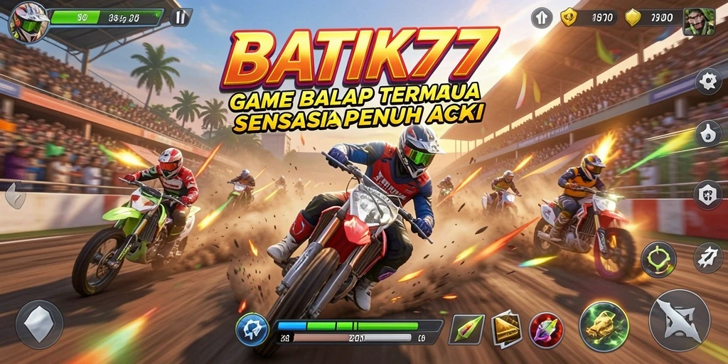 Tampilan gameplay balap seru dalam BATIK77 dengan variasi trek yang memukau.