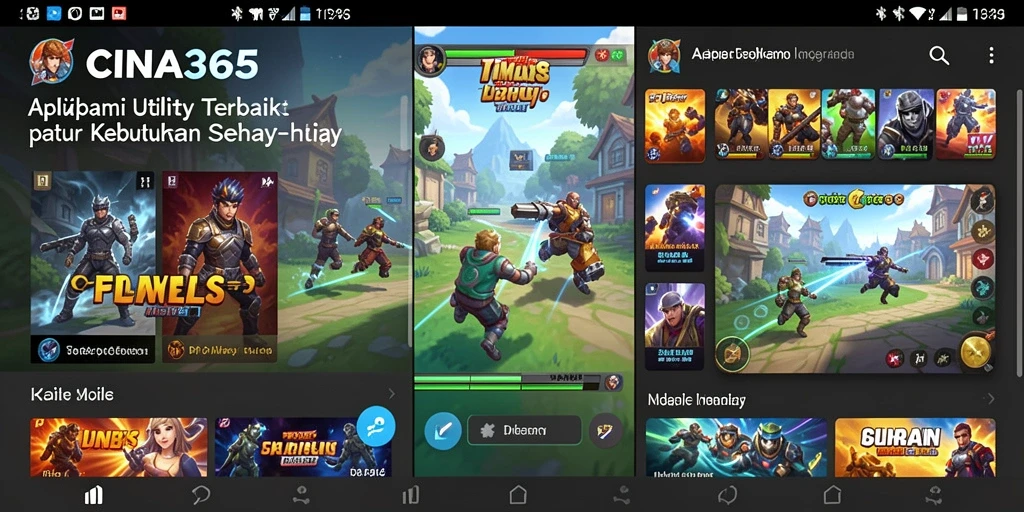 Screenshot CINA365 menunjukkan antarmuka pengguna yang sederhana dan fungsional.