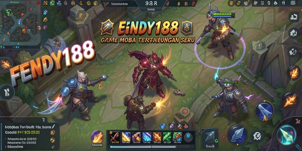 Screenshot gameplay FENDY188 menampilkan pertarungan seru antar hero.