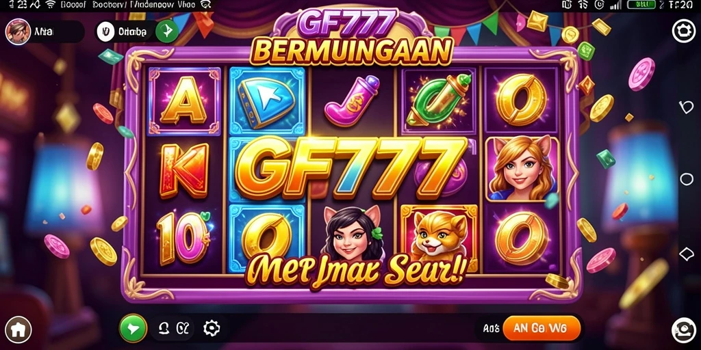Screenshot gameplay GF777 menampilkan putaran slot yang seru dan grafis menawan.