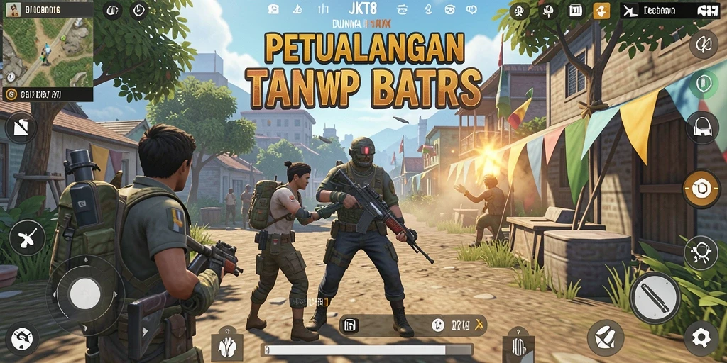 Gameplay menarik dari JKT8 dalam dunia terbuka yang luas.