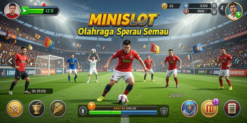 Tampilan gameplay seru MINISLOT dengan berbagai olahraga.